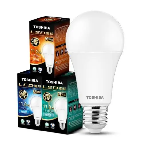 【TOSHIBA 東芝】4入組 澪系列 LED燈泡 11.8W 3年保固 高流明 節能標章(晝光色/燈泡色/自然色)